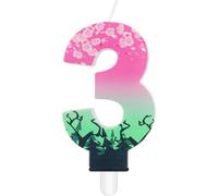 mciskin Pink Green 3rd Birthday Candles,Witch Number 3 Candle for Cake,3rd Birthday Decorations for Girls,Pink and Green Party Decorations,Witch Candles Cake Toppers for Birthday,Wedding Supplies