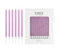 mciskin Purple Birthday Candles,24pcs Long Party Candle for Cake,Purple Cake Decorations for Women Girls,Pearl Candle for Girls Boys Women Men Birthday Party Decor, Wedding Anniversary Supplies