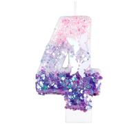 mciskin Purple Pink 4th Birthday Candles,4th Birthday Decorations for Girl,Butterfly Number 4 Candle for Cake,Butterfly Candles Purple Pink Cake Toppers for Girls Women Party Decorations,Baby Showers