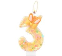 mciskin Rabbit 3rd Birthday Candles,Orange Number 3 Candle for Cake,Girls Boys 3rd Birthday Decorations,Bunny Candle Rabbit Cake Toppers for Bunny Themed Party Decorations,Easter Party Supplies