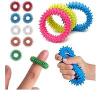 mciskin Spiky Sensory Finger Acupressure Ring Set,Spiky Sensory Ring/Bracelet Fidget Toy,Fidget Toy Relieves Stress Reducer, ADHD, Anxiety, and Autism(13PCS)