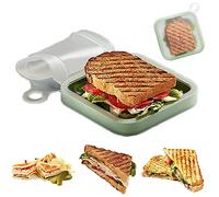 mciskin Toast Container Sandwich Case Toast Case Silicone Lunch Box,Leakproof Soft Sealed Bread Lunch Box,Eco-Friendly Lunch Box Food Container,Easy Carry Bento Box for Picnic,School,Office