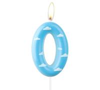 mciskin Toy Birthday Number Candle, Cartoon Birthday Candles, Blue Sky White Cloud Number 0 Candle for Cake, Story Themed Decotayions, Farm Cake Topper for Girls Boys Birthday Party Suppiles
