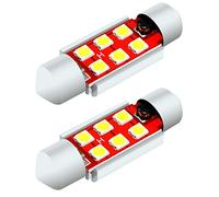 MCK Auto 36mm 6SMD 3030 Festoon Xenon White LED Number Plate Canbus Light Bulbs License Bulbs EB4R7