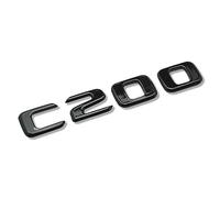 MCK Auto C200 Glossy Black Front Rear Fender Black Badge Logo Boot Emblem Sticker Tuning