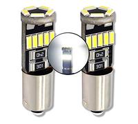 MCK Auto - H6W BAX9S 15SMD LED Canbus Bulbs Parking Sidelight White Very Bright and Without Errors Compatible with F20 F30 F31 - EA7R3 - 2 Bulbs - Transform Your Ride [Energy Class A+++]