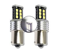 MCK Auto - P21W BA15s 1156 15SMD LED Canbus Bulbs Reverse Lights White Very Bright and Without Errors Compatible with A1 A3 A4 F30 F31 - EB6R5 - Transform Your Ride
