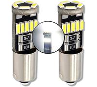 MCK Auto - Replacement for white BAY9s LED bulbs set H21W BAY9s very bright and error-free compatible with F20 F34