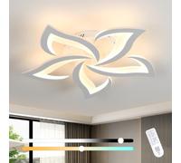 Mckalen LED Ceiling Light Dimmable, 40W 2160LM LED Ceiling Lamp with Remote Control, 58CM Creative Flower Design Chandelier Lighting Fixture for Living Room Bedroom Dining Room Kitchen, 3000K-6500K