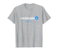 McKenzie First Name Verified Account Social Media McKenzie T-Shirt, Men, Heather Grey, X-Large
