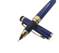 MCKhome Fountain Pen Smooth Writing Signature Pen Fine Nib Liquid Ink Fountain Pen Office Writing Fountain Pen Business Gift Fountain Pen-Gift Box (Blue)