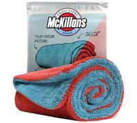 McKillans® Extra Large Dual-Color Car Drying Towel XL - Edgeless & Ultra Soft & Absorbent - 36" x 28" - 1200 GSM Twisted Loop Microfiber Drying Towel for Car Detailing