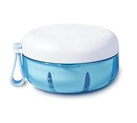 Mckkor Denture cup, Definitely No-Leak Denture Bath Box for Traveling Perfectly, Denture Cup with Strainer & Mirror(White)