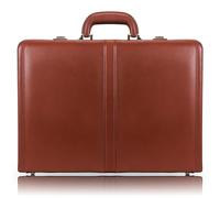 McKlein V Series, Harper, Top Grain Cowhide Leather, Expandable Attache Briefcase, Brown (80474)