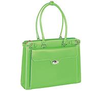 McKlein W Series, Winnetka, Genuine Cowhide Leather,Ladies' Laptop Briefcase w/Removable Sleeve, Green (94831)