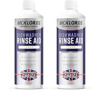 McKLords Commercial - Dishwasher Rinse Aid Lemon Fragrance - 1 Litre - For Commercial Dishwashers Rapid Drying Streak-Free Finish Glassware Cutlery Plates Works in All Water Types (Pack of 2)