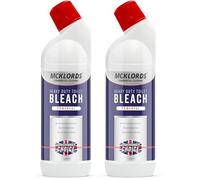 Mcklords Commercial - Toilet Cleaner Bleach | Extra Strong Thick Gel Bleach Disinfectant Liquid | Eliminates Germs & Bacteria - 1 Litre (Pack of 2)