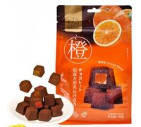 Mckona-138g Fruit-Filled Chocolate Bites - Assorted Flavours (Mango, Grape, Strawberry, White Peach, Orange) - Creamy Chocolate with Real Fruit Taste (Orange)