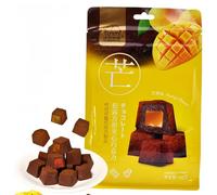 Mckona-138g Fruit-Filled Chocolate Bites - Assorted Flavours (Mango, Grape, Strawberry, White Peach, Orange) - Creamy Chocolate with Real Fruit Taste (Mango)
