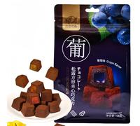 Mckona-138g Fruit-Filled Chocolate Bites - Assorted Flavours (Mango, Grape, Strawberry, White Peach, Orange) - Creamy Chocolate with Real Fruit Taste (Grape)