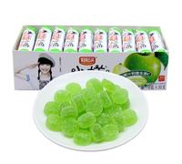 McKona China Snacks & Candy Box 30 Sticks Sweets, Fizzy/Sour Mix Snacks Candy Christmas Candy Gummy(18g×30 Sticks) (Apple flavor)