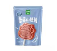 McKona Hawthorn Berry- Vegetarian Diet Fruit Snacks Asian Snacks Fruit Strips Hawthorn Candy Chinese Snacks Hawthorn Slice Rolls Balls Strips Fruit Snacks (Blueberry flavored hawthorn sticks)