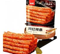 Mckona - Latiao, Chinese Spicy Snacks, Latio, Asian Street Snack, Classic Hot Strips for Office, Parties 65g/62g (Strips - Sweet Hot 65g)