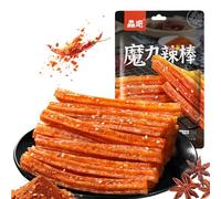 Mckona - Latiao, Chinese Spicy Snacks, Latio, Asian Street Snack, Classic Hot Strips for Office, Parties 65g/62g (Stick - Mild Spicy 62g)