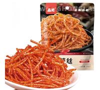 Mckona - Latiao, Chinese Spicy Snacks, Latio, Asian Street Snack, Classic Hot Strips for Office, Parties 65g/62g (Shredded - Sweet Hot 65g)