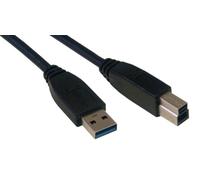 MCL 2m A/B Plug USB 3.0 Superspeed Cable - Black