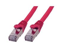 MCL 2m FCC6ABMSHF-1M/R Cat6A S/FTP LSZH Patch Cable - Red