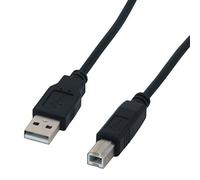 MCL MC922ABE-3M/N 3 m Compatible USB 2.0 A to B Plug Cable - Black
