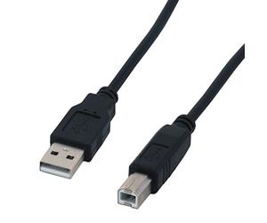 MCL MC922ABE-3M/N 3 m Compatible USB 2.0 A to B Plug Cable - Black