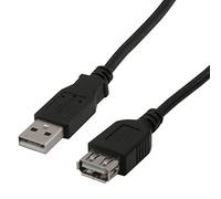 MCL MC922AMF-3M/N 3 m USB 2.0 A Male to A Female Extension Cable - Black