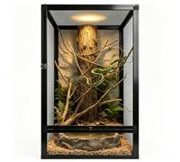 MCLANZOO 45 Gallon 32"x18"x18" Tall Reptile Enclosure,Mesh Screen Tank Vertical Terrarium Cage for Chameleon,Crested Gecko,Leopard Gecko,Bearded Dragon,Frog,Butterfly,Spider,Superior Ventilation