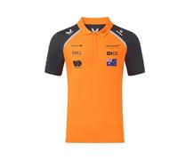 McLaren F1 2025 Team Polo Shirt, Oscar Piastri Official Driver Edition, Orange and Grey (UK, Alpha, XXL, Regular, Regular, Autumn Glory/Phantom)