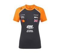McLaren F1 2025 Women's Lando Norris Team T-Shirt, Orange and Grey, Official Racing Merchandise (UK, Numeric, 12, Regular, Regular, Phantom/Autumn Glory)