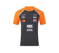 McLaren F1 Official 2025 Norris Driver T-Shirt, Grey and Orange, Team Merchandise (UK, Alpha, S, Regular, Regular, Autumn Glory/Phantom)