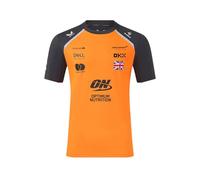 McLaren F1 Team Lando Norris Official Driver T-Shirt, 2025 Season, Orange and Grey (UK, Alpha, S, Regular, Regular, Autumn Glory/Phantom)