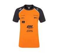 McLaren F1 Team Women's Setup T-Shirt, 2025 Season, Orange and Grey, Official Racing Merchandise (UK, Numeric, 14, Regular, Regular, Autumn Glory/Phantom)
