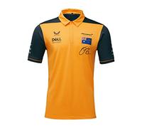 McLaren Formula One Team - Official Formula 1 Merchandise - 2022 Replica Daniel Ricciardo Driver's Poloshirt - Papaya/Phantom (XL)
