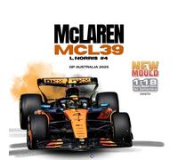 Solido McLaren MCL39#4 GP Australia 2025 1:18 Die-Cast Formula 1 Model Car Driver L. Norris, Orange, Collectible Model, Window Box with Plastic Base