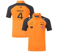McLaren F1 Team Lando Norris Official Driver Polo Shirt, 2025 Season, Orange and Grey (UK, Alpha, 3XL, Regular, Regular, Autumn Glory/Phantom)