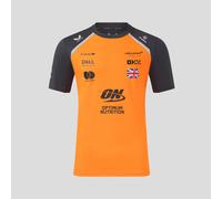 McLaren F1 Team Lando Norris Official Driver T-Shirt, 2025 Season, Orange and Grey (UK, Alpha, L, Regular, Regular, Autumn Glory/Phantom)