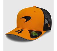 New Era McLaren F1 2025 9SEVENTY Adults Baseball Cap, Lando Norris Driver Edition, Orange and Grey Mesh Trucker Hat