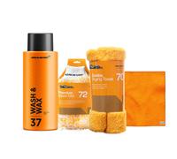 Mclaren Wash & Wax 500Ml+Wash Mitt+Standard Micro Fiber Cloth+Jumbo Drying Towel