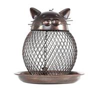 MCLIUJIA Bird Feeder Garden Ornament Durable Hanging Wild Bird Feeder Vintage Cat Shaped For Bird Feeder Outdoor Garden Decoration