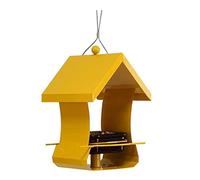 MCLIUJIA Bird Feeder Garden Ornament Meatl Bird Feeder Durable Hanging Wild Bird Feeder For Garden Outdoor Feeding(Yellow)