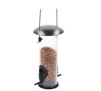 MCLIUJIA Bird Feeder Garden Ornament Metal Bird Feeder Hanging Pet Bird Seed Food Feeder With Roof And Tray For Outdoor