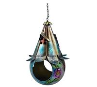 MCLIUJIA Bird Feeder Garden Ornament Outdoor Bird Feeder Iron Feeder Metal Belt Lamp For Garden Courtyard Lawn Backyard Decoration